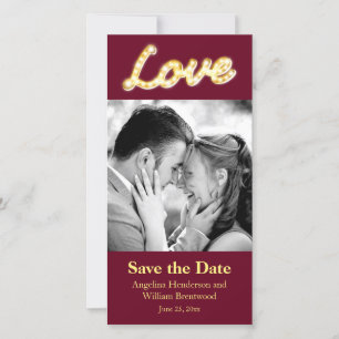 Marquee Lichten opslaan Datum fotokaart Save The Date