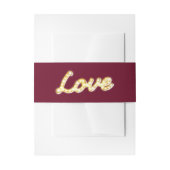 Marquee Lights Belly Band - marsala Uitnodigingen Wikkel (Voorkant Voorbeeld)