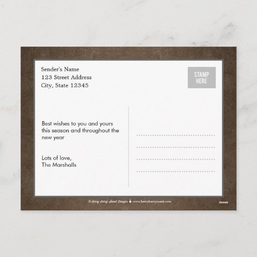 Marquee Lights Briefkaart Holiday Photo Card (Achterkant)