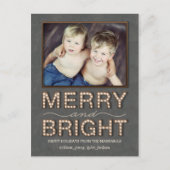 Marquee Lights Briefkaart Holiday Photo Card (Voorkant)