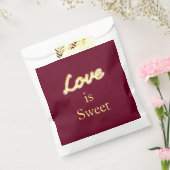 Marquee Lights Favor Bag - marsala Bedankzakje (Gezegeld)