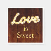 Marquee Lights Love is Sweet-Barn board Servet (Voorkant)