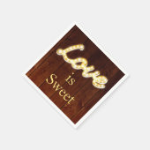 Marquee Lights Love is Sweet-Barn board Servet (Hoek)