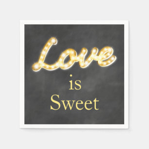  Marquee Lights Love is Sweet-chalkboard Servet