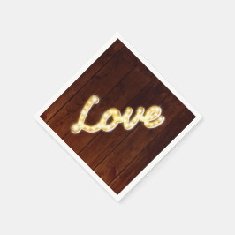 Marquee Lights Napkin - schuurbord Servetten