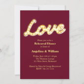 Marquee Lights Rehearsal Dinner Invite Kaart (Voorkant)