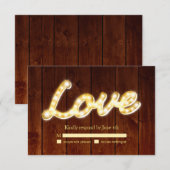 Marquee Lights RSVP - schuurbord Kaartje (Voorkant / Achterkant)