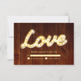 Marquee Lights RSVP - schuurbord Kaartje