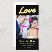 Marquee Lights Save the Date Fotokaart (Voorkant / Achterkant)