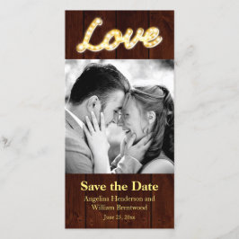 Marquee Lights Save the Date Fotokaart