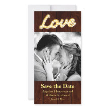 Marquee Lights Save the Date Fotokaart