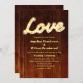 Marquee Lights Wedding Invite - schuurbord Kaart (Voorkant / Achterkant)