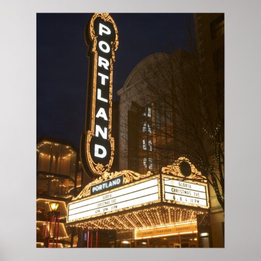 Marquee van Arlene Schnitzer auditorium Poster (Voorkant)