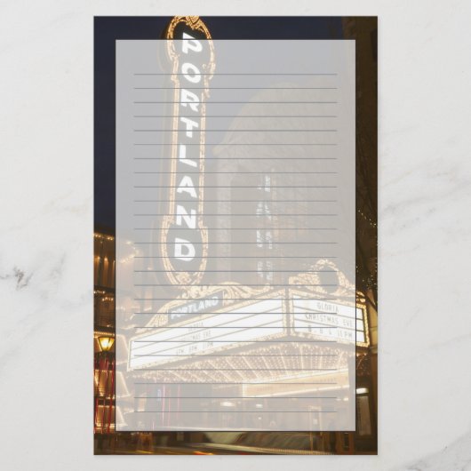 Marquee van het Arlene Schnitzer auditorium Briefpapier (Voorkant)