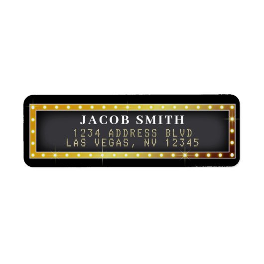 Marquee Zwart & Goud Etiket (Voorkant)