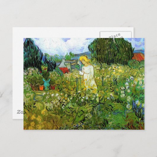 Marquerite Gachet in de tuin, Vincent van Gogh. Briefkaart (Voorkant / Achterkant)