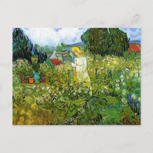 Marquerite Gachet in de tuin, Vincent van Gogh. Briefkaart (Voorkant)