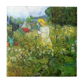 Marquerite Gachet in de tuin, Vincent van Gogh. Tegeltje (Voorkant)