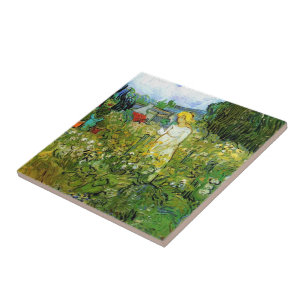 Marquerite Gachet in de tuin, Vincent van Gogh. Tegeltje