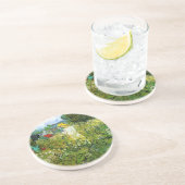 Marquerite Gachet in de tuin, Vincent van Gogh. Zandsteen Onderzetter (Zijkant)