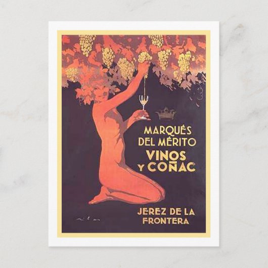 Marques Del Merito Vinos y Conac Briefkaart (Voorkant)