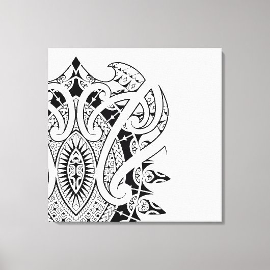 Marquesan Polynesische en Maori stijl kunst Canvas Afdruk (Voorkant)