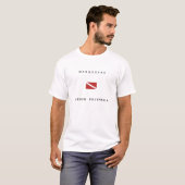 Marquesas French Polynesia Scuba Dive Flag T-shirt (Voorkant volledig)