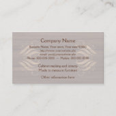 Marquetrie, inleghouten patroon visitekaartje (Achterkant)