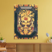 Marquetriedetails van een buffet canvas afdruk (Insitu (Woonkamer))