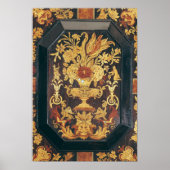 Marquetriedetails van een buffet poster (Voorkant)