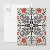 marquetriepatroon briefkaart (Voorkant / Achterkant)