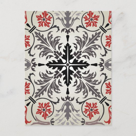 marquetriepatroon briefkaart (Voorkant)