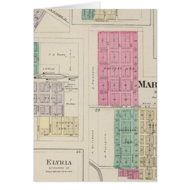 Marquette, Conway, Galva, Elyria, Ames, Kansas (Voorkant)