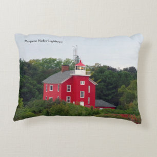 Marquette Harbor Lighthouse accentkussen Accent Kussen