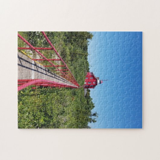 Marquette Harbor Lighthouse and Catwalk Legpuzzel (Horizontaal)