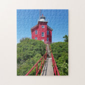 Marquette Harbor Lighthouse and Catwalk Legpuzzel (Verticaal)