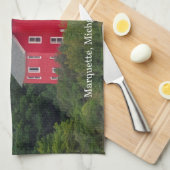 Marquette Harbor Lighthouse keukendoek Theedoek (Quarter Fold)