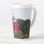 Marquette Harbor Lighthouse latte mok (Rechterhoek)