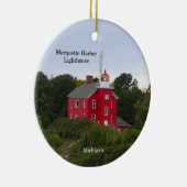 Marquette Harbour, cirkelvormig versiering Keramisch Ornament (Rechts)