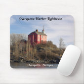 Marquette Harbour Lighthouse mousepad Muismat (Met muis)