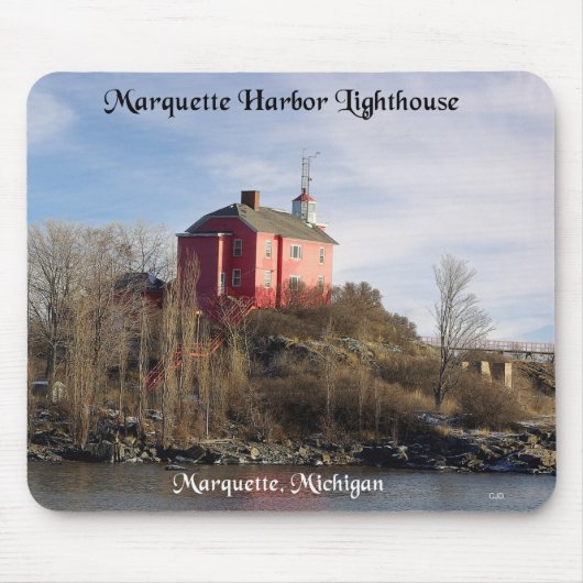 Marquette Harbour Lighthouse mousepad Muismat (Voorkant)