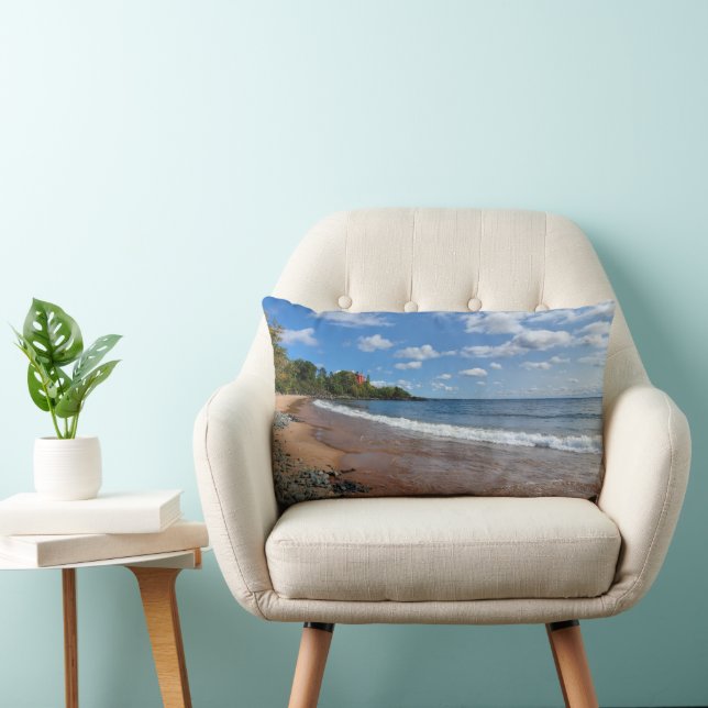 Marquette Harbour Lighthouse Pillow - Marquette, V Kussen (Stoel)