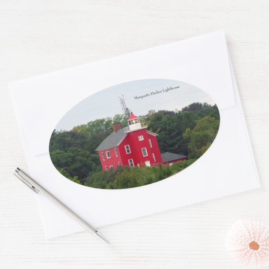 Marquette Harbour Lighthouse sticker (Envelop)