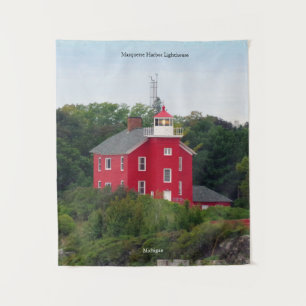 Marquette Harbour Lighthouse tapestry Wandkleed