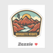 Marquette Heights, Illinois Sticker (Vel)