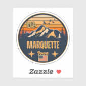 Marquette, Iowa Sticker (Vel)