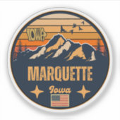 Marquette, Iowa Sticker (Voorkant)