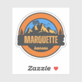 Marquette, Kansas Sticker (Vel)