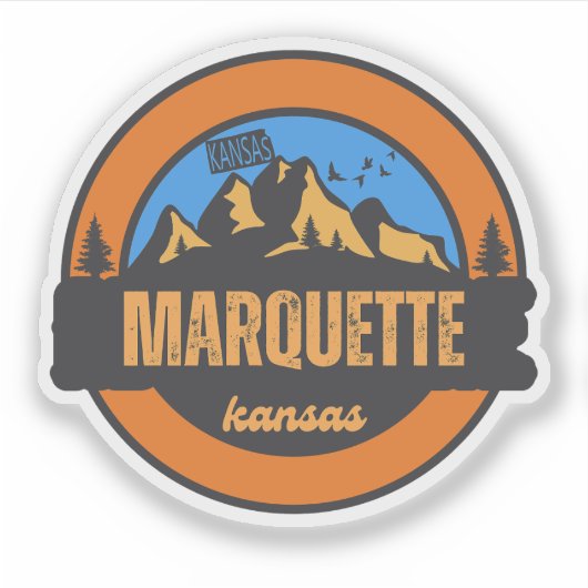 Marquette, Kansas Sticker (Voorkant)