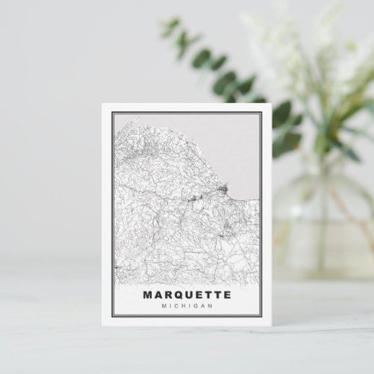 Marquette Map Briefkaart (Staand voorkant)